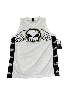 Y2K Fatal Clothing Skull Wings Mesh Tank Top NWT